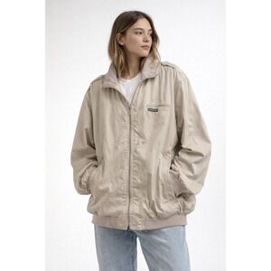 Vintage Members Only Tan Windbreaker Jacket Made in Korea 90s Mens XL‎